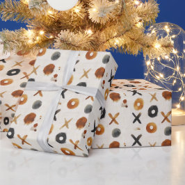 Antikes, Kaffee beflecktes XOXO  Geschenkpapier