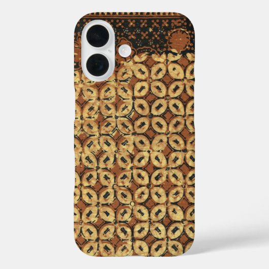 Antikes Kaffeebohnen-Geometrisches Batikmuster Case-Mate iPhone Hülle (Rückseite)