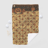 Antikes Kaffeebohnen Geometrisches Batikmuster Golfhandtuch (Insitu)