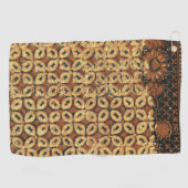 Antikes Kaffeebohnen Geometrisches Batikmuster Golfhandtuch (Horizontal)