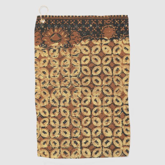 Antikes Kaffeebohnen Geometrisches Batikmuster Golfhandtuch (Vorderseite)