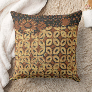 Antikes Kaffeebohnen-Geometrisches Batikmuster Kissen