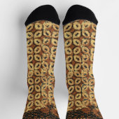 Antikes Kaffeebohnen-Geometrisches Batikmuster Socken (Oben)