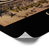 Antikes Kaffeegebäckposter in Braun Poster (Ecke)