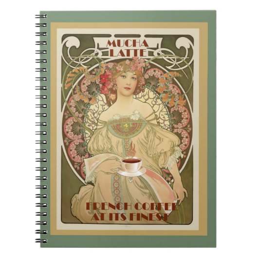 Antikes Kaffeeplakat Notizblock (Vorderseite)