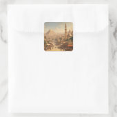 Antikes Kairo Ägypten Quadratischer Aufkleber (Tasche)