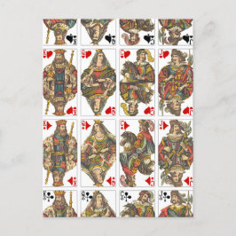 Antikes Kartendeck Postkarte