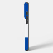 Antikes Kartuschen-Monogramm-Design Blau Case-Mate iPhone Hülle (Rückseite / Links)