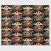 Antikes Karussell Geschenkpapier (Flach)