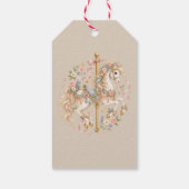 Antikes Karussellpferd Cottagecore-Geschenk Geschenkanhänger (Rückseite)
