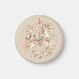 Antikes Karussellpferd Cottagecore-Geschenk Magnet