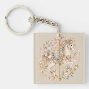 Antikes Karussellpferd Cottagecore-Geschenk  Schlüsselanhänger