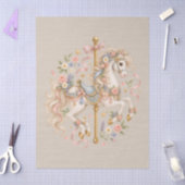 Antikes Karussellpferd Cottagecore-Geschenk  Seidenpapier (Basteln)