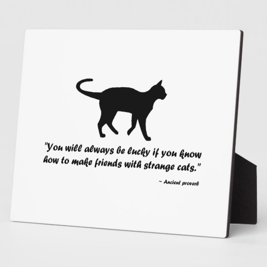 Antikes Kat-Sprichwort Fotoplatte (Seite)