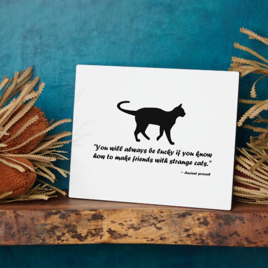 Antikes Kat-Sprichwort Fotoplatte (Seite)