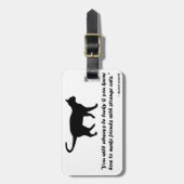 Antikes Kat-Sprichwort Gepäckanhänger (Vorderseite vertikal)