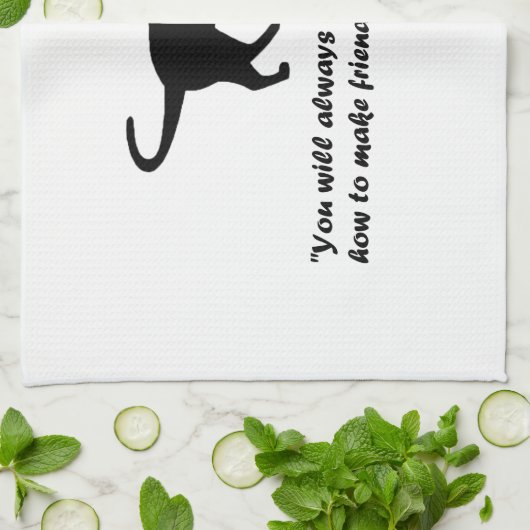 Antikes Kat-Sprichwort Geschirrtuch (Gefaltet)