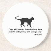 Antikes Kat-Sprichwort Getränkeuntersetzer (Vorne)