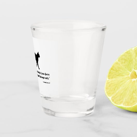 Antikes Kat-Sprichwort Schnapsglas (Rechts)