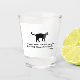 Antikes Kat-Sprichwort Schnapsglas