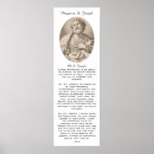 Antikes katholisches Gebet zum hl. Joseph Poster (Vorne)