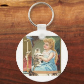 antikes Kätzchen Schlüsselanhänger (Vorderseite)