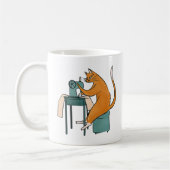 Antikes Katzennähen Kaffeetasse (Links)