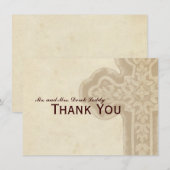 Antikes keltisches Kreuz Browns danken Ihnen Dankeskarte (Vorne/Hinten)