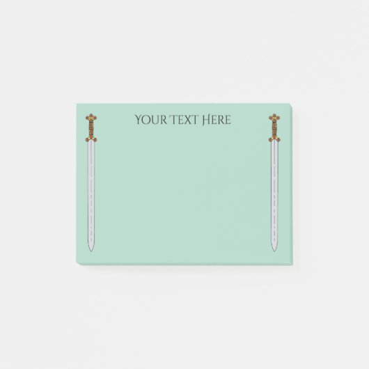 Antikes keltisches Schwert Post-it Klebezettel (Vorderseite)