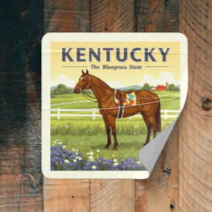 Antikes Kentucky Quadratischer Aufkleber