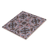 Antikes Keramikfliese mit Paisley-Rollenmuster in (Seite)