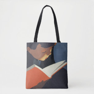 Antikes Kind liest ein Buch aus der Bibliothek Tasche