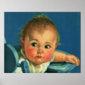 Antikes Kind, süßer kleiner Junge oder Mädchen im Poster (Vorne)