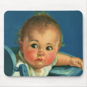 Antikes Kind, süßes Baby Mädchen oder Junge im Hoc Mousepad
