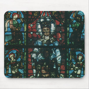Antikes Kirchenfenster mit Buntglasfenstern Mousepad