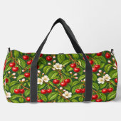 Antikes Kirsch-Botanik-Blumenmuster Duffle Bag (Vorderseite)