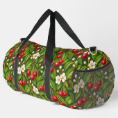 Antikes Kirsch-Botanik-Blumenmuster Duffle Bag (Rechte Ecke)
