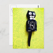 Antikes Kit Cat Clock Postkarte (Vorne/Hinten)