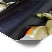 Antikes Klarinettenbild Poster (Ecke)