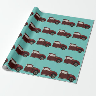 Antikes klassisches Auto Geburtstag Geschenkpapier
