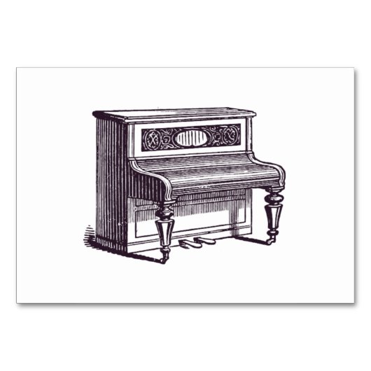 Antikes Klavier Tischnummer (Rückseite)