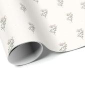 Antikes kleines Blumenverpackungspapier Geschenkpapier (Rolleneckpunkt)