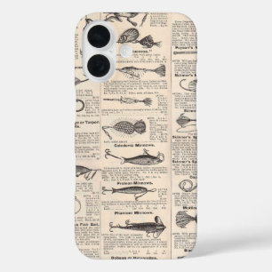 Antikes Köderkatalog-Seite Vintage-Druck iPhone 16 Hülle