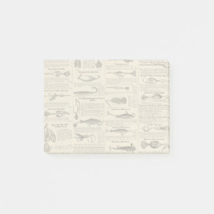 Antikes Köderkatalog-Seite Vintage-Druck Post-it Klebezettel