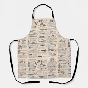 Antikes Köderkatalog-Seite Vintage-Druck Schürze