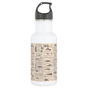Antikes Köderkatalog-Seite Vintage-Druck Trinkflasche