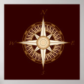 Antikes Kompass-Rose-Poster Poster (Vorne)