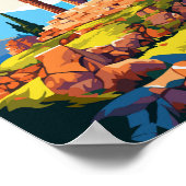 Antikes Korinth Griechenland Reisen Kunst Vintag Poster (Ecke)