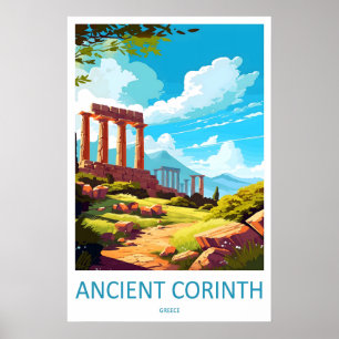 Antikes Korinth Reise Vintage Park National Poster