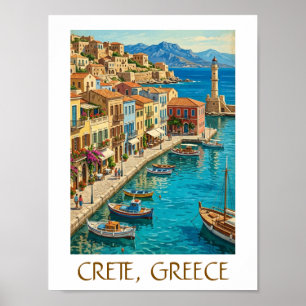 Antikes Kreta Griechenland Mittelmeer Reise Szener Poster